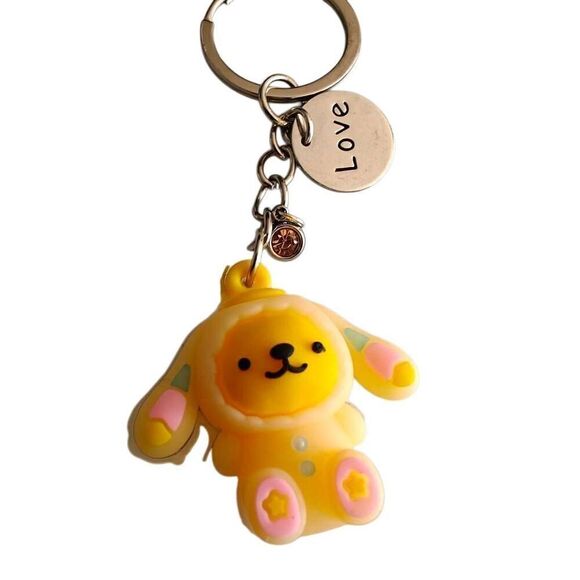 Kawaii Pompompurin Hello Kitty Charm Keychain - Picture 4 of 4